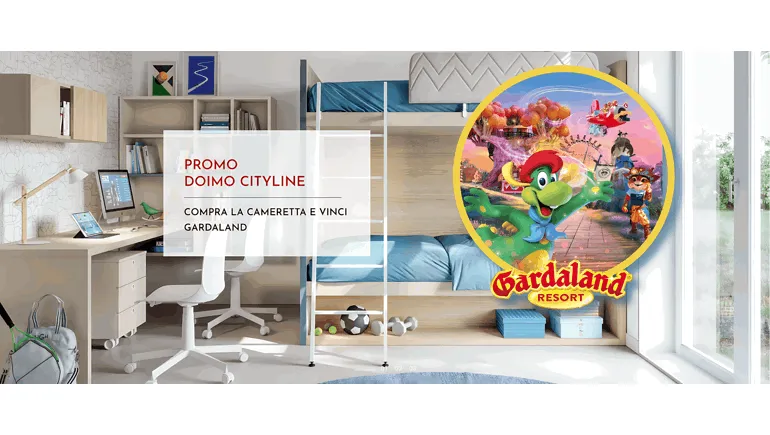 Promo Doimo Cityline: Camerette in Offerta e Concorso Gardaland | Padovani Arredamenti