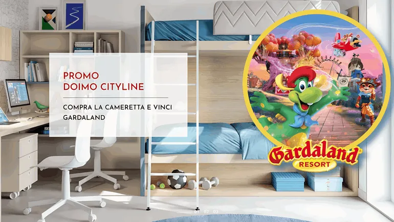 Promo Doimo Cityline: Camerette in Offerta e Concorso Gardaland | Padovani Arredamenti